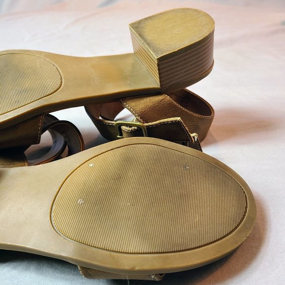 Rampage Jabari Women's Size 7.5 Faux Leather Open Toe Pumps Heels Sandals Shoes - Picture 9 of 12